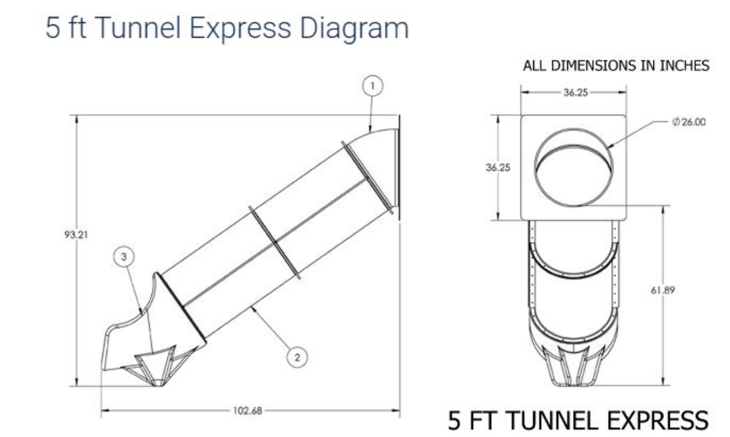 5' Tunnel Express Slide