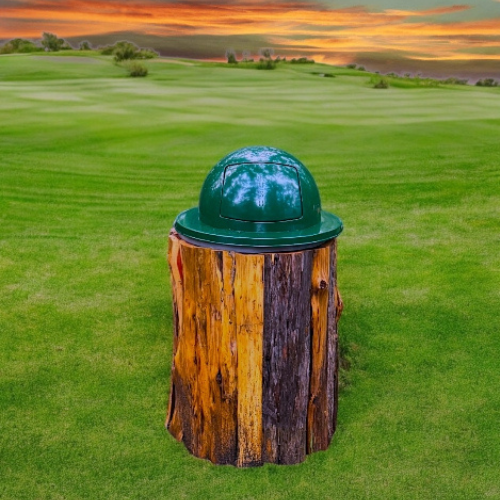 CEDAR TRASH RECEPTACLE