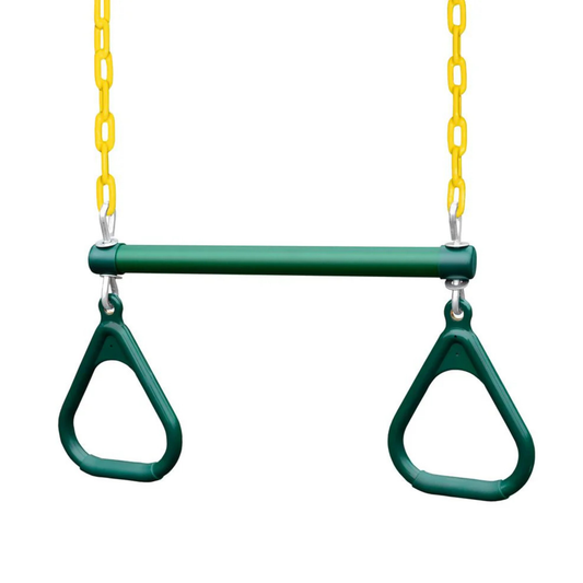 TRAPEZE BAR RINGS WITH VINYL DIP CHAIN